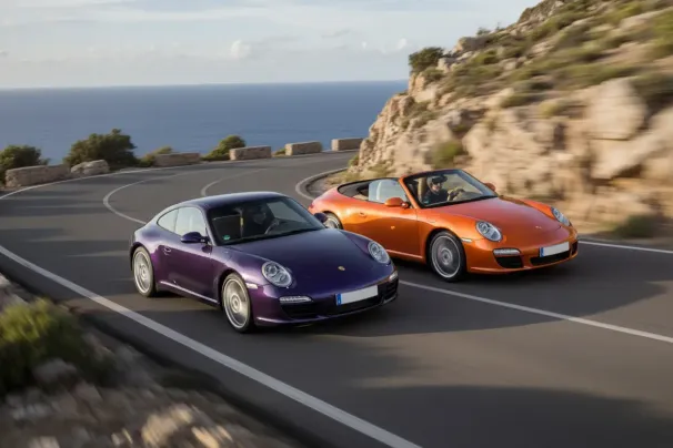 Firefly_Gemini Flash_Just two of This cars, cabrio and coupe, change color, generate in dynamic ride, on b 929386.png